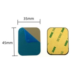 lot de 3 plaques métals aimentées 3M pour support voiture