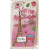 LOT DE 5 COQUES DESSIN (MOTIF ALEATOIRE)